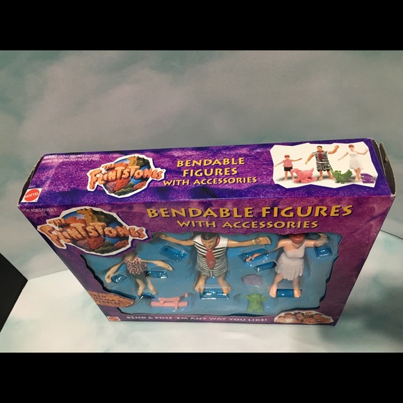 THE FLINTSTONES 1993 Bendable Figure 6 Pc Set - Picture 4 of 12